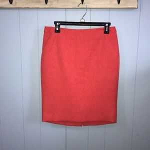 The Limited Coral Pencil Skirt